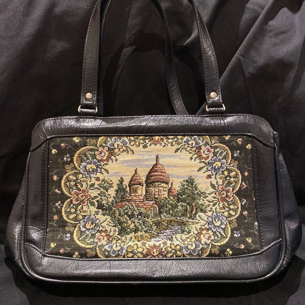 Vintage ladies Embroidery Handbag - Purse/ Label - AMllASSAFOR Brand